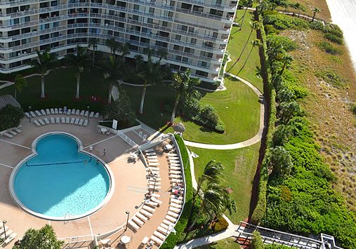 Pool side at the Towers