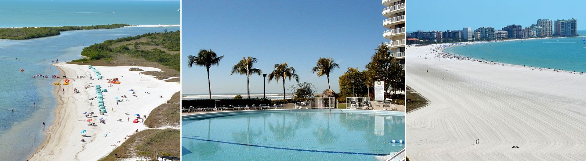 Marco Island beach and Towers pool