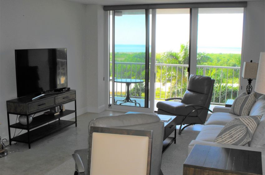 Living area with ocean view